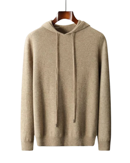 Canapa Cashmere Maglione con Cappuccio