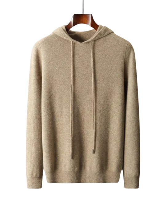 Canapa Cashmere Maglione con Cappuccio