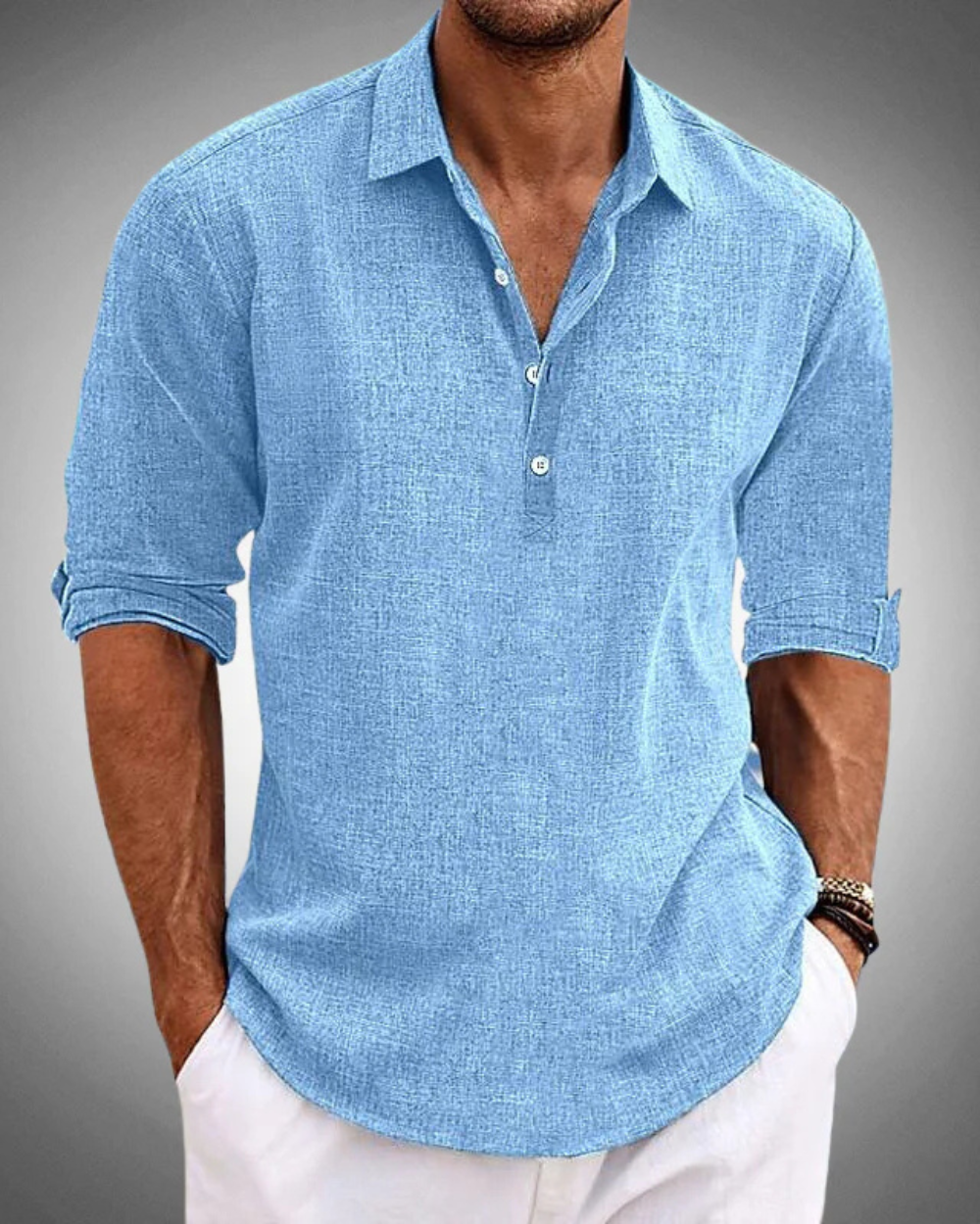 Camicia di Cotone Classica Sabbio
