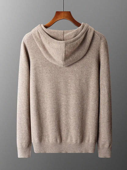 Felpa con Cappuccio in Lana Merino Sirlus