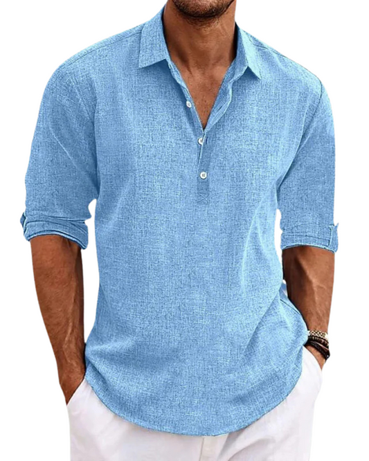 Camicia di Cotone Classica Sabbio