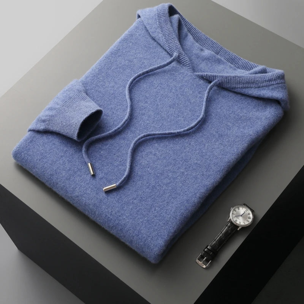 Canapa Cashmere Maglione con Cappuccio